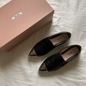 Miu Miu Calzature Nappa Sport Nero